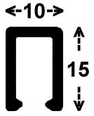 Aluminium-Glasleiste
Nr. 403031, 
10 x 15 WL 3 mm, 
Länge 6m