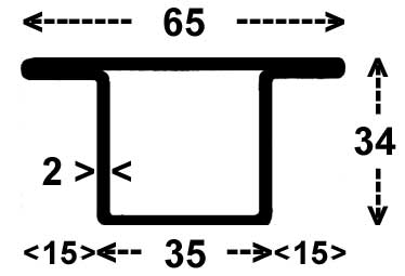 RP-105, Serie 34 mm 
2,98 kg/m, Länge 6m