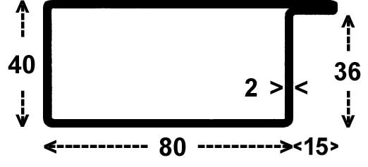 RP-116, Serie 40 mm 
4,11 kg/m, Länge 6m