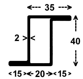 RP-1163, Serie 40 mm 
2,70 kg/m, Länge 6m