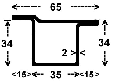 RP-140, Serie 34 mm  
3,01 kg/m, Länge 6m