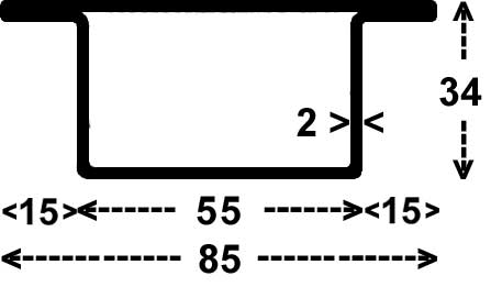 RP-150, Serie 34 mm
3,62 kg/m, Länge 6m