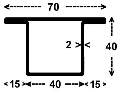 RP-152, Serie 40 mm 
3,33 kg/m, Länge 6m