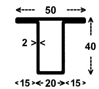 RP-185, Serie 40 mm 
2,70 kg/m, Länge 6m