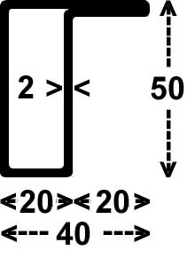 RP-197, Serie 50 mm 
2,76 kg/m, Länge 6m