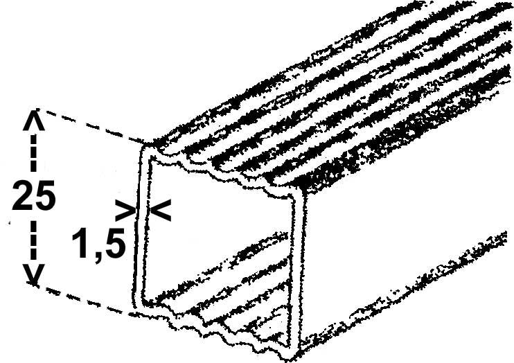 Leiter Quadratprofil